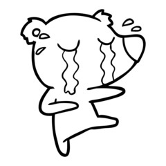 cartoon crying bear