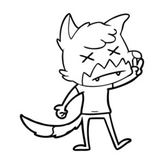 cartoon dead fox