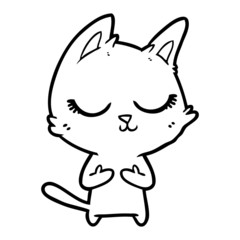 calm cartoon cat