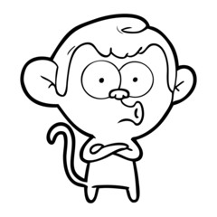 cartoon hooting monkey