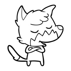 friendly cartoon fox