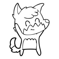 cartoon friendly fox