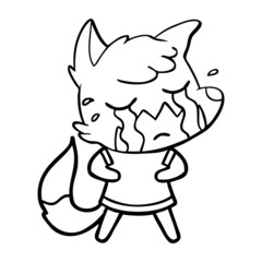 crying fox cartoon