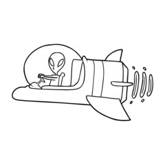 cartoon alien spacecraft
