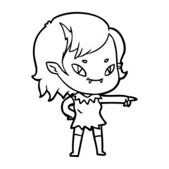 cartoon friendly vampire girl