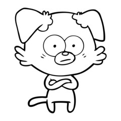 Obraz premium nervous dog cartoon