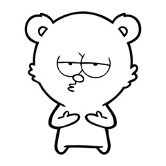 bored bear cartoon