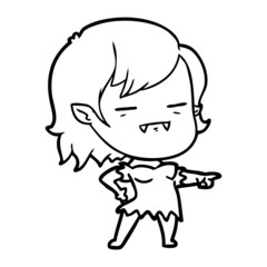cartoon undead vampire girl