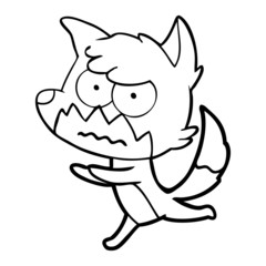 cartoon annoyed fox