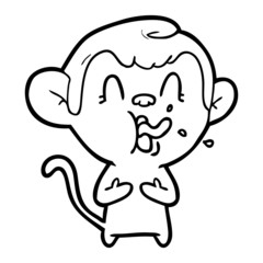 crazy cartoon monkey
