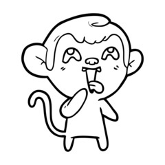crazy cartoon monkey