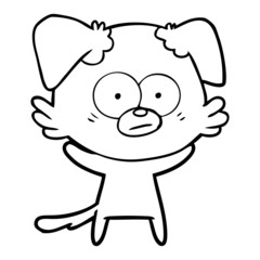 nervous dog cartoon