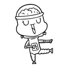 happy cartoon robot
