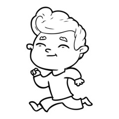 running cartoon man