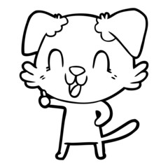 laughing cartoon dog
