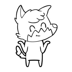 cartoon friendly fox