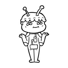 friendly cartoon spaceman