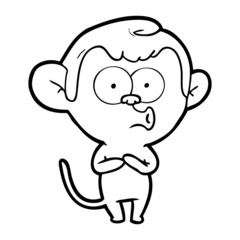 cartoon hooting monkey