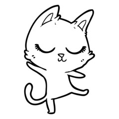 calm cartoon cat