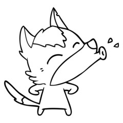 howling wolf cartoon