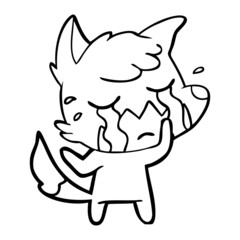 crying fox cartoon
