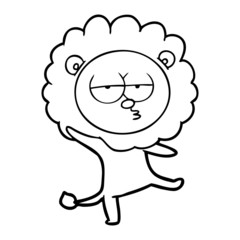 cartoon dancing lion