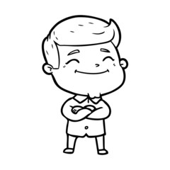 Obraz premium happy cartoon man