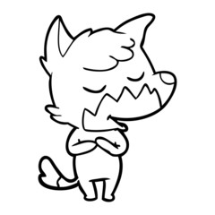friendly cartoon fox