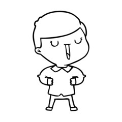cartoon happy boy