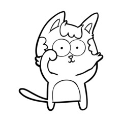 happy cartoon cat