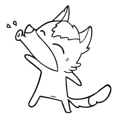 howling wolf cartoon