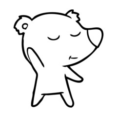 happy cartoon polar bear