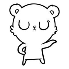 Obraz premium peaceful cartoon bear