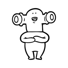 Fototapeta premium friendly cartoon alien
