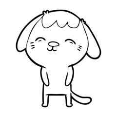 happy cartoon dog