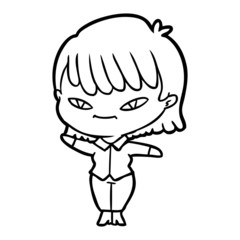 cartoon woman