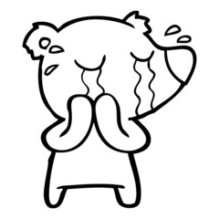 cartoon crying polar bear