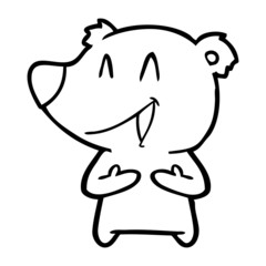 Obraz premium laughing bear cartoon