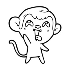 crazy cartoon monkey