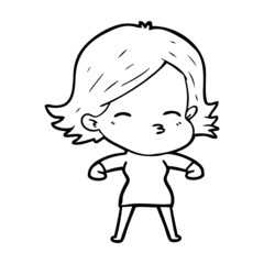 cartoon woman