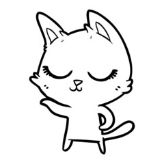 calm cartoon cat