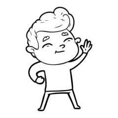 happy cartoon man