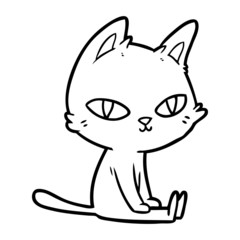 cartoon cat sitting