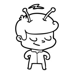 Obraz premium friendly cartoon spaceman