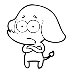 cartoon unsure elephant