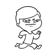 Obraz premium cartoon angry man