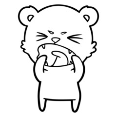 angry cartoon bear
