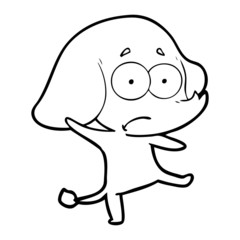 cartoon unsure elephant