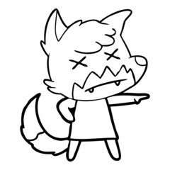 cartoon dead fox