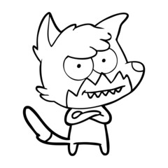 cartoon grinning fox